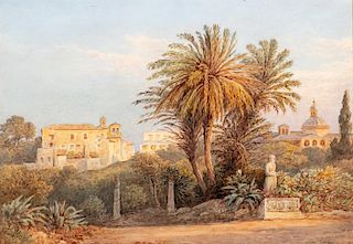 Rudolf  Müller (Basilea 1802-Roma 1885)  - Roman Villa