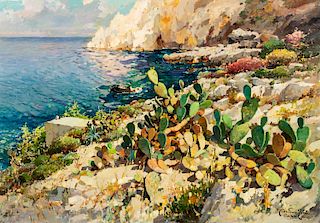 Felice Giordano (Napoli 1880-Capri  1964)  - Capri