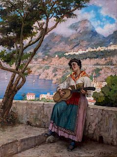 Francesco Paolo Diodati (Campobasso 1864-Napoli 1940)  - The guitar player, 1910