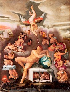 Bottega di Alessandro Allori (Firenze 1535 - 1607)- The dream of the human life