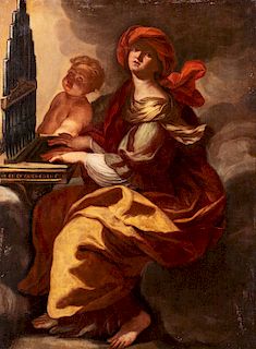 Cerchia di Lorenzo Pasinelli (Bologna 1629 - 1700)- Saint Cecilia