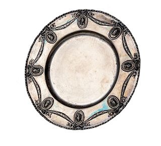 Louis XVI silver plate 