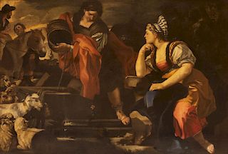 Studio di Francesco Solimena (Canale di Serino 1657 – Barra 1747)- Rachel and Jacob at the well 