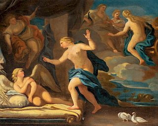 Giuseppe Simonelli (Napoli 1650-Napoli 1710)  - Venus and Cupid