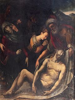 Scuola dell'Italia settentrionale, secolo XVI- The Entombment of Christ