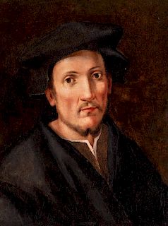 Pier Francesco Foschi (Firenze 1502-1567)  - Half lenght portrait of a man 