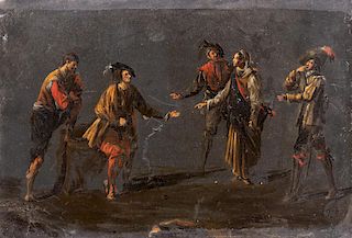 Scuola fiamminga, secolo XVII- The fortune teller