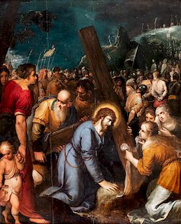 Frans Francken II (Anversa 1581-Anversa 1642)  - Christ on the Way to Calvary with Veronica