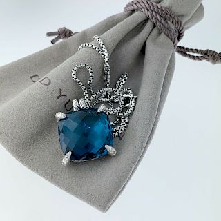 David Yurman Hampton Blue Topaz Chatelaine Necklace