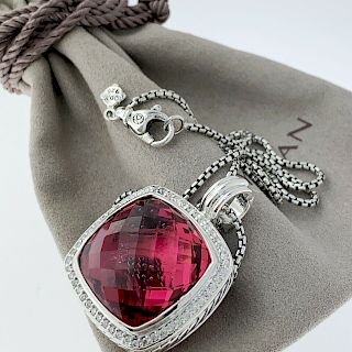 David Yurman Albion 20mm Pink Tourmaline Diamond