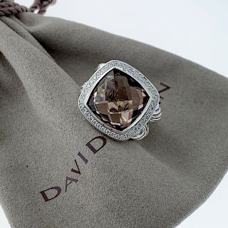 David Yurman Albion  Morganite Diamond Ring
