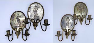 LOT 4 NEO CLASSICAL STYLE 2 LIGHT SCONCES 