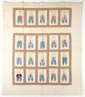 Pennsylvania friendship quilt, early 20th c., wit