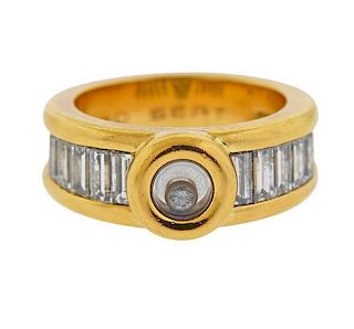  Chopard Happy Diamond 18K Gold Band Ring