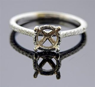 14K Gold Diamond Engagement Ring Mounting 