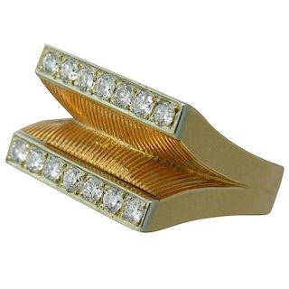 Retro 18k Gold Diamond Ring