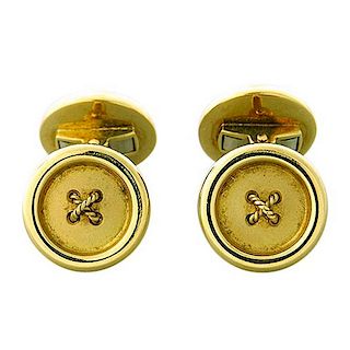 Deakin &amp; Francis 18k Gold Button Cufflinks