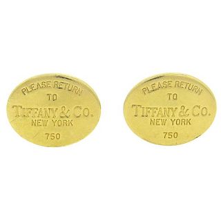 Tiffany &amp; Co Return To 18k Gold Cufflinks