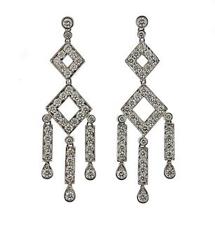 Tiffany &amp; Co Platinum Diamond Drop Earrings