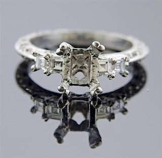 Tacori Platinum Diamond Engagement Ring Mounting