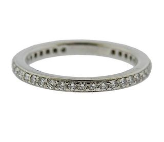 Tiffany &amp; Co Platinum Diamond 2mm Wedding Band Ring