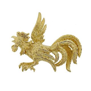 Buccellati 18k Gold Rooster Brooch Pin