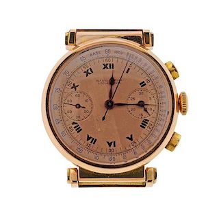 Ulysse Nardin 18k Rose Gold Chronograph Watch 