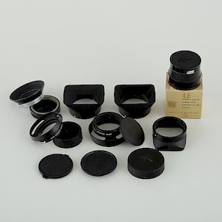 Assorted Leica Camera Hoods and Caps