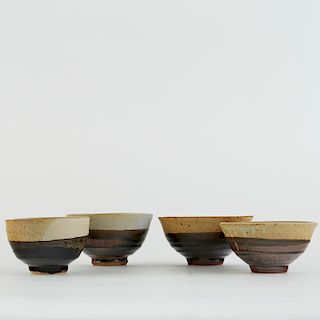 Set 4 Warren MacKenzie Studio Pottery Bowls Marked