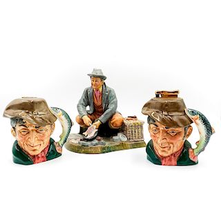 3 ROYAL DOULTON FISHERMEN FIGURINE AND CHARACTERS