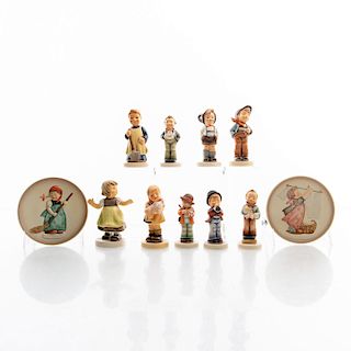 11 PC. HUMMEL FIGURINE AND DISH COLLECTION
