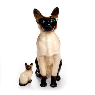 1 LARGE, 1 SMALL ROYAL DOULTON FIGURES CATS
