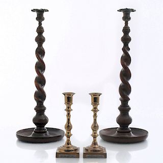 2 SETS OF CANDLE STICK HOLDERS