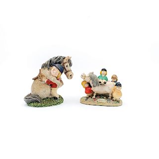 2 THELWELL PONY SCULPTURES