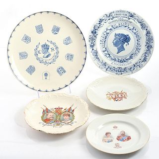 COLLECTION OF ENGLISH COMMERATIVE RACK PLATES