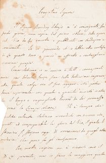 Mamiani, Terenzio - Sartorio, Giulio Aristide - Pagine autografe