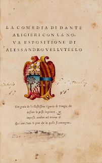 Alighieri, Dante - La comedia di Dante Aligieri con la noua espositione di Alessandro Vellutello