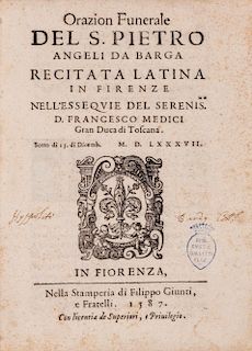 Ammirato, Scipione - Orazione [...] fatta nella morte di don Francesco de Medici, gran duca di Toscana, suo signor