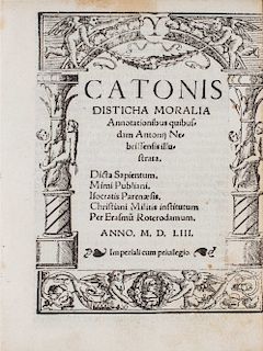 Cato, Marcus Porcius - Catonis Disticha moralia