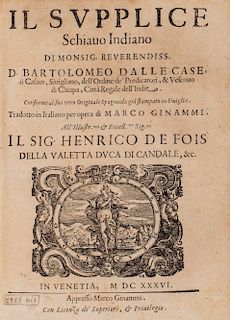 Casas, Bartolomé de las - Istoria o Brevissima Relatione della Distruttione dell'Indie Occidentali