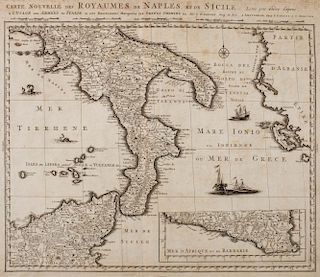 Sanson, Nicolas - Carte nouvelle des Royaumes de Naples, et de Sicile