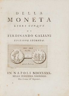 Galiani, Ferdinando - Della moneta libri cinque