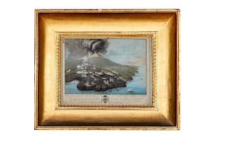 Morghen, Gugliemo - Veduta a punta d'uccello presa da mare dalla parte che guarda mezzo giorno della Torre del Greco dal torrente