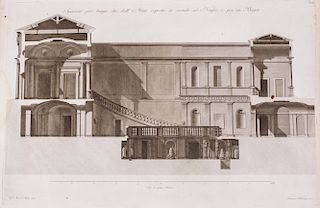 Stern, Giovanni - Piante, elevazioni, profili e spaccati degli edifici della Villa Suburbana di Giulio III.