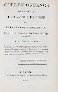 Correspondance officielle de la Cour de Rome avec les agens de Buonaparte, relative à l'invasion des Etats du pape en 1808