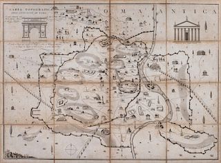 Manazzale, Andrea - Carta topografica delle antichità di Roma