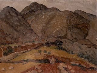 Felice Carena (Cumiana 1879-Venezia 1966)  - Montagna di Anticoli, 1919