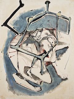 Luciano Minguzzi (1911-2004)  - Cane fra le canne, 1965