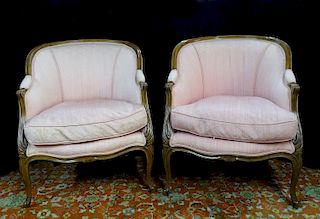PR. LOUIS XV STYLE UPHOLSTERED BERGERES 