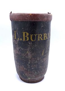 L. BURBANK LEATHER FIRE BUCKET 